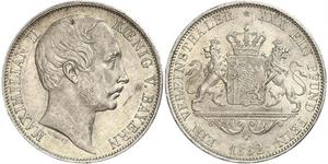 1 Thaler Kingdom of Bavaria (1806 - 1918) Silver Maximilian II of Bavaria (1811 - 1864)