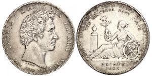 1 Thaler Kingdom of Bavaria (1806 - 1918) Silver Ludwig I of Bavaria (1786 – 1868)