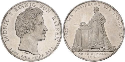 1 Thaler Kingdom of Bavaria (1806 - 1918) Silver Ludwig I of Bavaria (1786 – 1868)