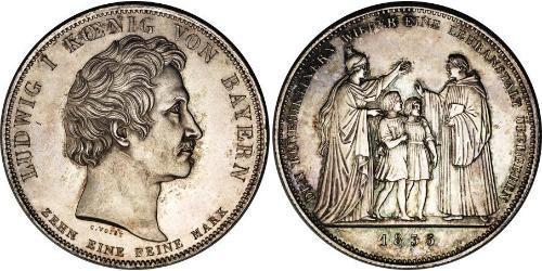 1 Thaler Kingdom of Bavaria (1806 - 1918) Silver Ludwig I of Bavaria (1786 – 1868)