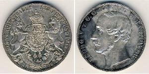 1 Thaler Kingdom of Hanover (1814 - 1866) Silver George V of Hanover (1819 - 1878)