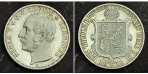 1 Thaler Kingdom of Hanover (1814 - 1866) Silver George V of Hanover (1819 - 1878)