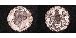 1 Thaler Kingdom of Hanover (1814 - 1866) Silver George V of Hanover (1819 - 1878)
