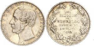1 Thaler Kingdom of Hanover (1814 - 1866) Silver George V of Hanover (1819 - 1878)