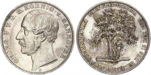 1 Thaler Kingdom of Hanover (1814 - 1866) Silver George V of Hanover (1819 - 1878)