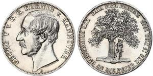 1 Thaler Kingdom of Hanover (1814 - 1866) Silver George V of Hanover (1819 - 1878)
