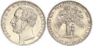 1 Thaler Kingdom of Hanover (1814 - 1866) Silver George V of Hanover (1819 - 1878)