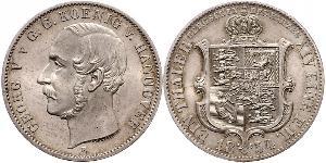 1 Thaler Kingdom of Hanover (1814 - 1866) Silver George V of Hanover (1819 - 1878)