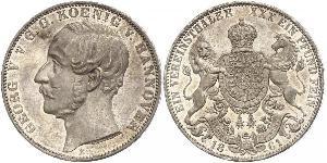 1 Thaler Kingdom of Hanover (1814 - 1866) Silver George V of Hanover (1819 - 1878)