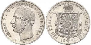 1 Thaler Kingdom of Hanover (1814 - 1866) Silver George V of Hanover (1819 - 1878)
