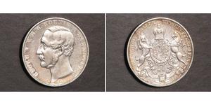 1 Thaler Kingdom of Hanover (1814 - 1866) Silver George V of Hanover (1819 - 1878)