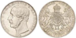 1 Thaler Kingdom of Hanover (1814 - 1866) Silver George V of Hanover (1819 - 1878)