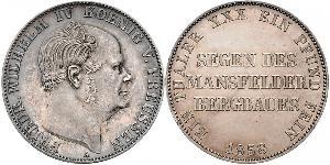 1 Thaler Kingdom of Prussia (1701-1918) Silver Frederick William IV of Prussia (1795 - 1861)