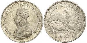 1 Thaler Kingdom of Prussia (1701-1918) Silver Frederick William III of Prussia (1770 -1840)