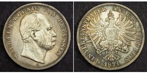 1 Thaler Kingdom of Prussia (1701-1918) Silver Wilhelm I, German Emperor (1797-1888)