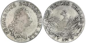 1 Thaler Kingdom of Prussia (1701-1918) Silver Frederick II of Prussia (1712 – 1786)