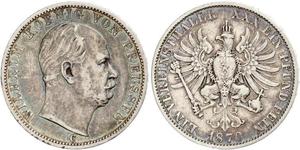 1 Thaler Kingdom of Prussia (1701-1918) Silver Wilhelm I, German Emperor (1797-1888)