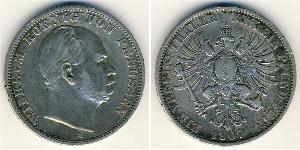 1 Thaler Kingdom of Prussia (1701-1918) Silver Wilhelm I, German Emperor (1797-1888)