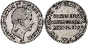 1 Thaler Kingdom of Prussia (1701-1918) Silver Frederick William IV of Prussia (1795 - 1861)