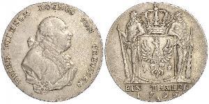 1 Thaler Kingdom of Prussia (1701-1918) Silver Frederick William II of Prussia