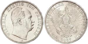 1 Thaler Kingdom of Prussia (1701-1918) Silver Wilhelm I, German Emperor (1797-1888)