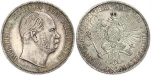 1 Thaler Kingdom of Prussia (1701-1918) Silver Wilhelm I, German Emperor (1797-1888)