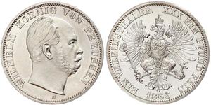 1 Thaler Kingdom of Prussia (1701-1918) Silver Wilhelm I, German Emperor (1797-1888)