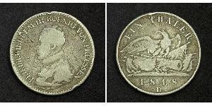 1 Thaler Kingdom of Prussia (1701-1918) Silver Frederick William III of Prussia (1770 -1840)
