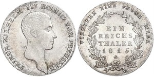 1 Thaler Kingdom of Prussia (1701-1918) Silver Frederick William III of Prussia (1770 -1840)