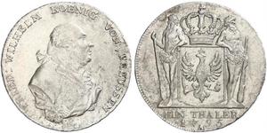 1 Thaler Kingdom of Prussia (1701-1918) Silver Frederick William II of Prussia