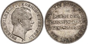 1 Thaler Kingdom of Prussia (1701-1918) Silver Frederick William IV of Prussia (1795 - 1861)