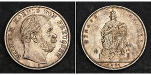 1 Thaler Kingdom of Prussia (1701-1918) Silver Wilhelm I, German Emperor (1797-1888)