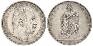 1 Thaler Kingdom of Prussia (1701-1918) Silver Wilhelm I, German Emperor (1797-1888)