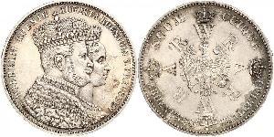 1 Thaler Kingdom of Prussia (1701-1918) Silver Wilhelm I, German Emperor (1797-1888)