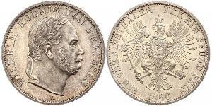 1 Thaler Kingdom of Prussia (1701-1918) Silver Wilhelm I, German Emperor (1797-1888)