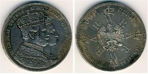 1 Thaler Kingdom of Prussia (1701-1918) Silver Wilhelm I, German Emperor (1797-1888)