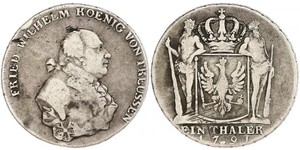 1 Thaler Kingdom of Prussia (1701-1918) Silver Frederick William II of Prussia