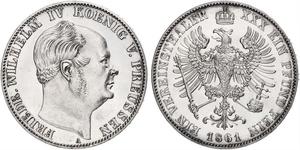 1 Thaler Kingdom of Prussia (1701-1918) Silver Frederick William IV of Prussia (1795 - 1861)