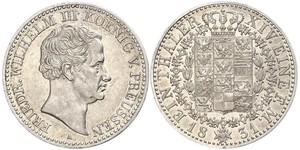 1 Thaler Kingdom of Prussia (1701-1918) Silver Frederick William III of Prussia (1770 -1840)
