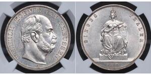 1 Thaler Kingdom of Prussia (1701-1918) Silver Wilhelm I, German Emperor (1797-1888)