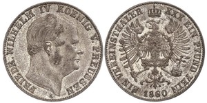 1 Thaler Kingdom of Prussia (1701-1918) Silver Frederick William IV of Prussia (1795 - 1861)