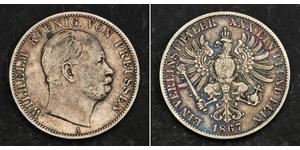 1 Thaler Kingdom of Prussia (1701-1918) Silver Wilhelm I, German Emperor (1797-1888)