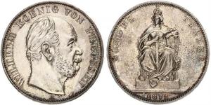 1 Thaler Kingdom of Prussia (1701-1918) Silver Wilhelm I, German Emperor (1797-1888)