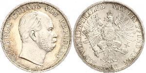 1 Thaler Kingdom of Prussia (1701-1918) Silver Wilhelm I, German Emperor (1797-1888)