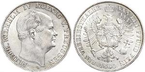 1 Thaler Kingdom of Prussia (1701-1918) Silver Frederick William IV of Prussia (1795 - 1861)