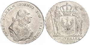 1 Thaler Kingdom of Prussia (1701-1918) Silver Frederick William II of Prussia