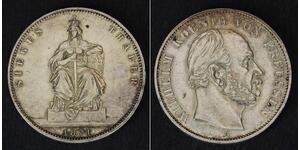 1 Thaler Kingdom of Prussia (1701-1918) Silver Wilhelm I, German Emperor (1797-1888)