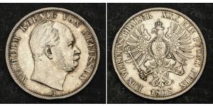 1 Thaler Kingdom of Prussia (1701-1918) Silver Wilhelm I, German Emperor (1797-1888)