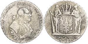 1 Thaler Kingdom of Prussia (1701-1918) Silver Frederick William II of Prussia