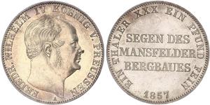 1 Thaler Kingdom of Prussia (1701-1918) Silver Frederick William IV of Prussia (1795 - 1861)